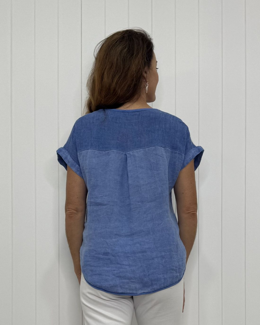 Verona V-Neck Linen Tee