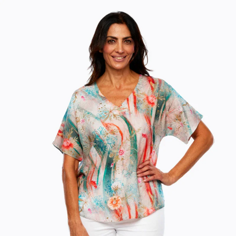 Coral Modal Top Meadow