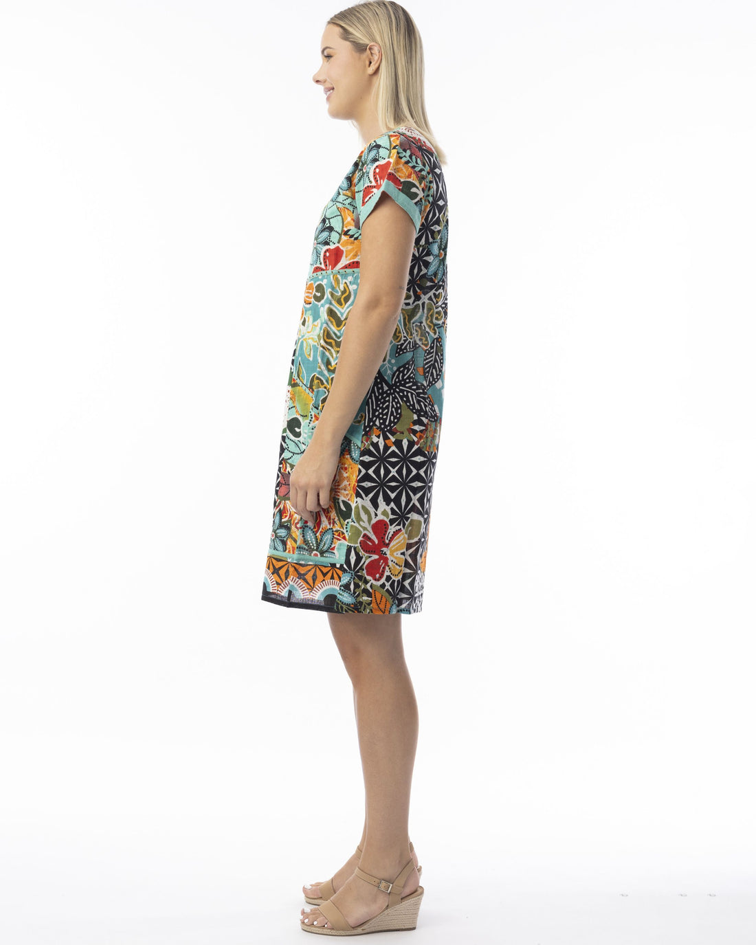 Guaratiba Short Sleeve Patch Dress