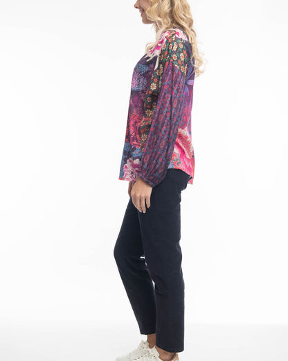 Digital Blouse Button Through