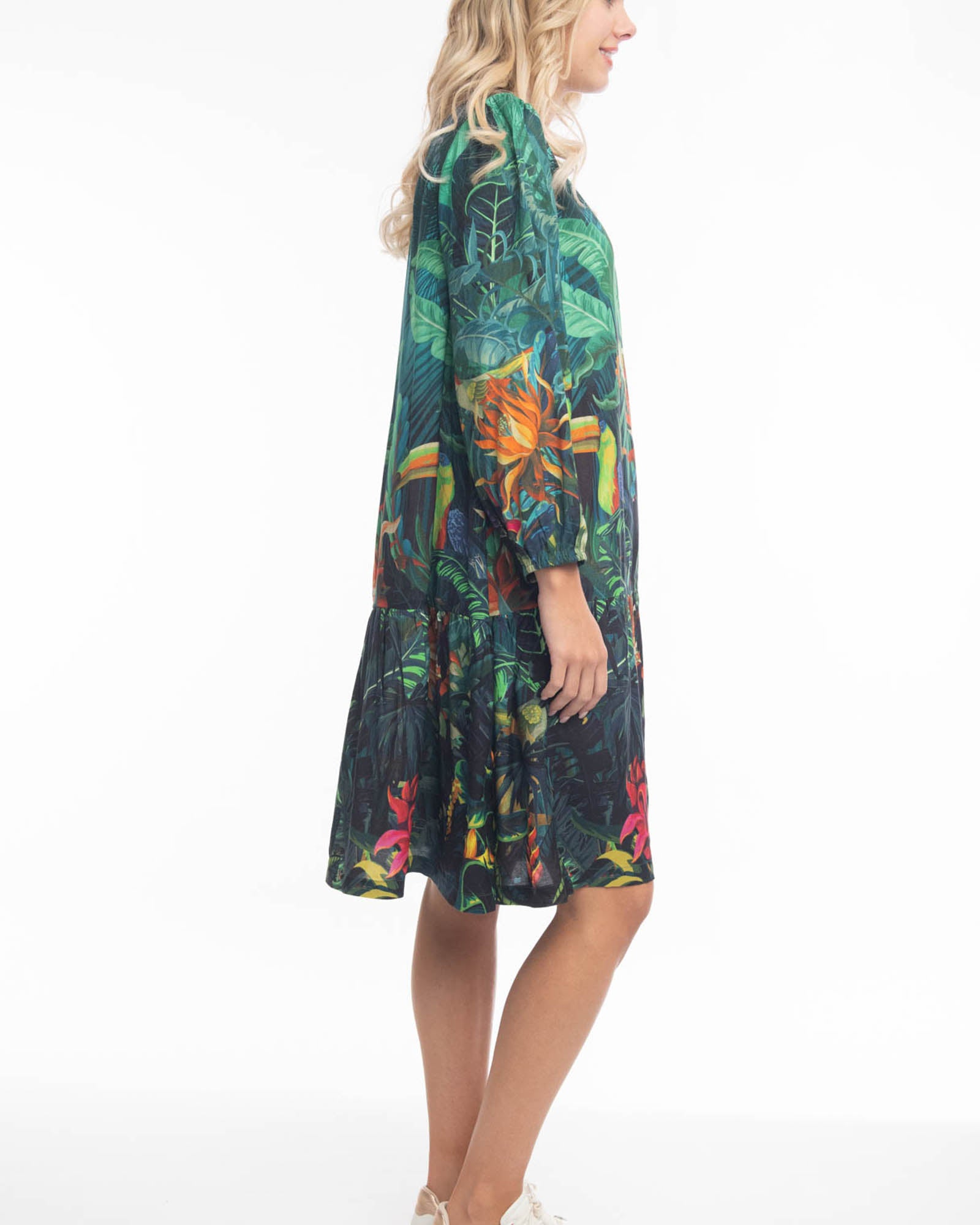 Digital Dress With Drop Waist