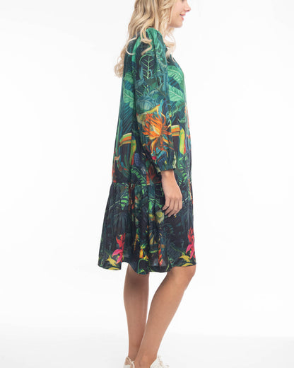 Digital Dress With Drop Waist