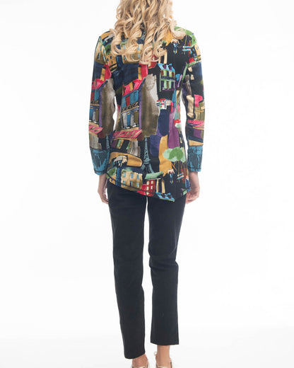 Madam Butterfly Asymmetric Tunic With Cowl Neck