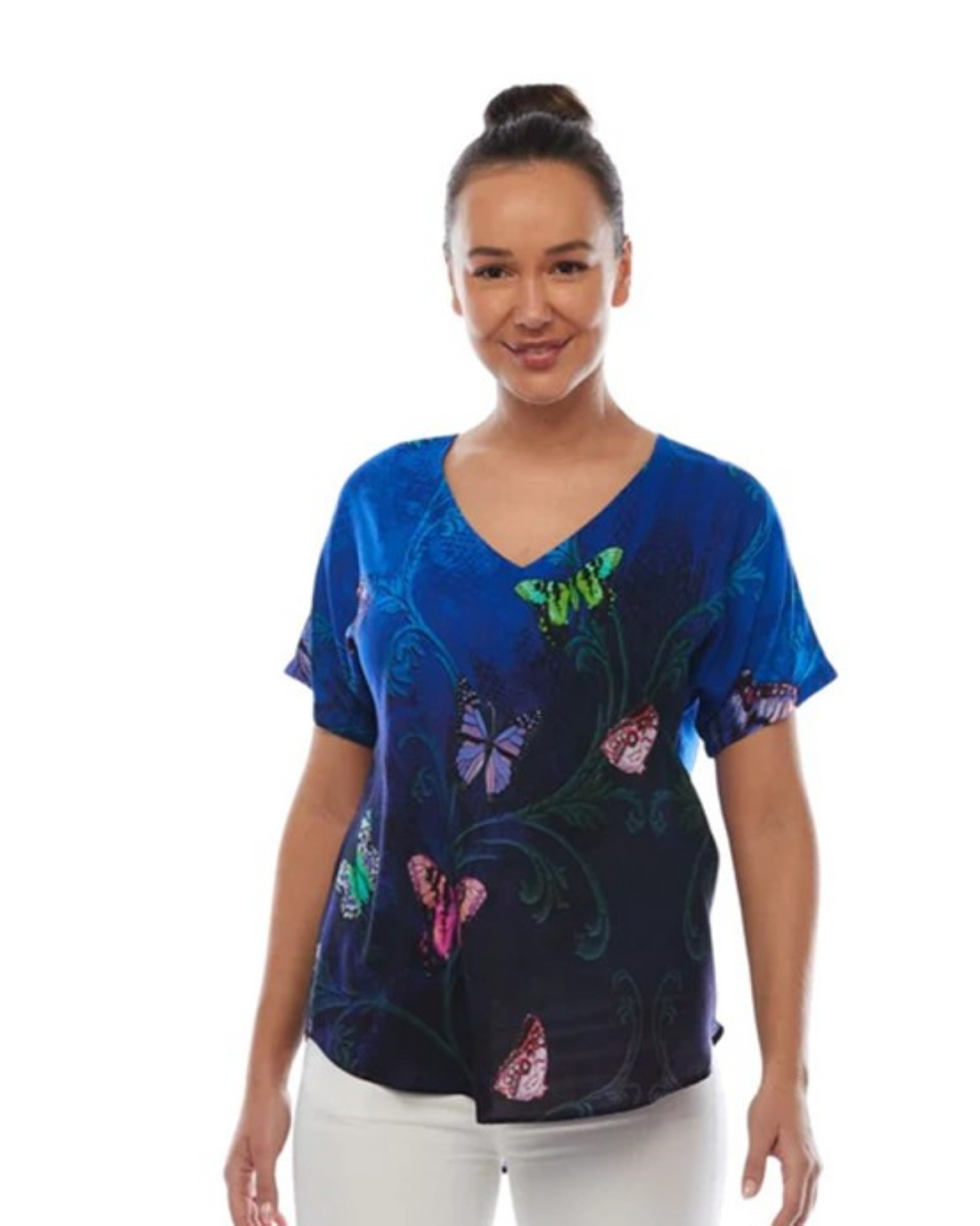 Coral Modal Top Butterfly Dark