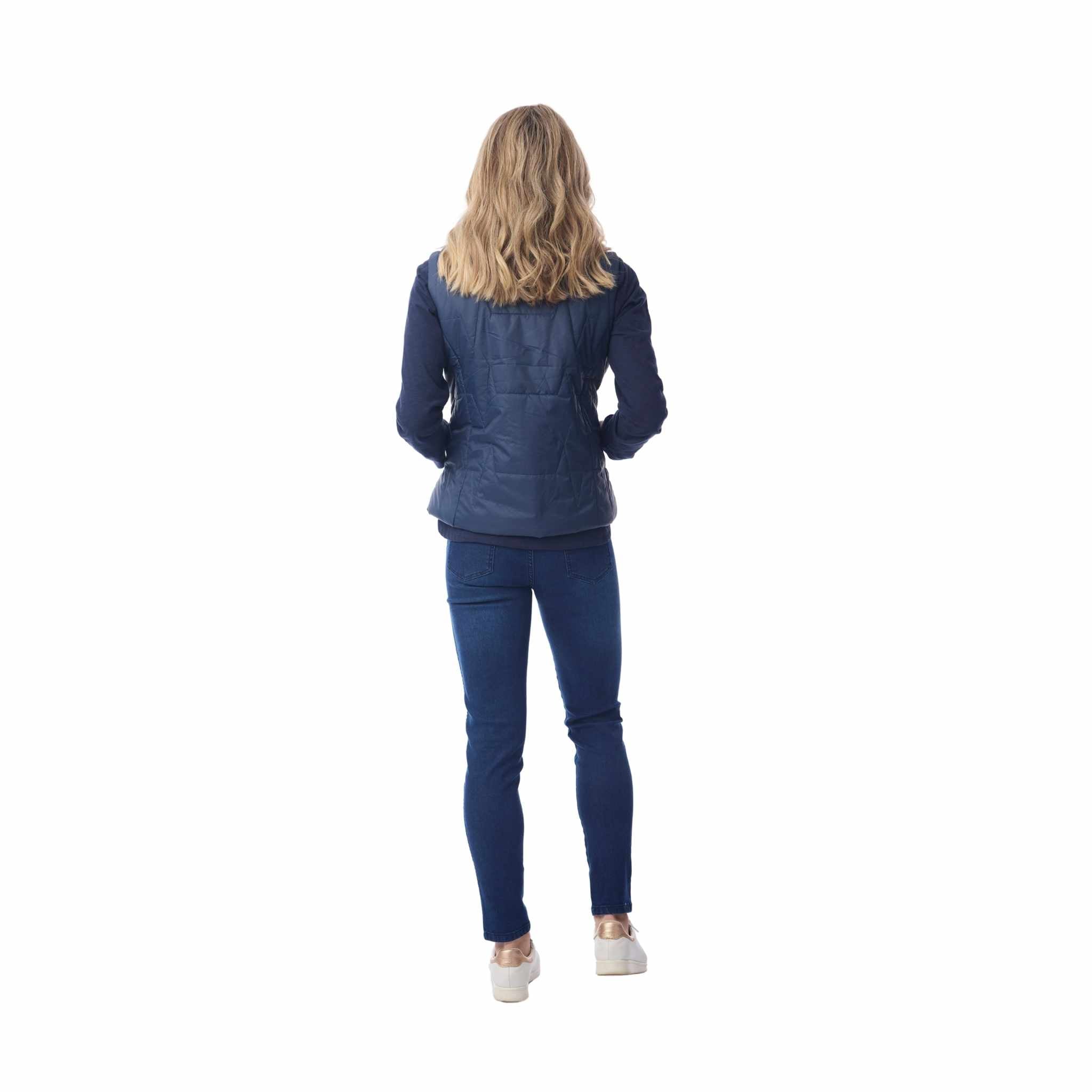 dark puffer vest back