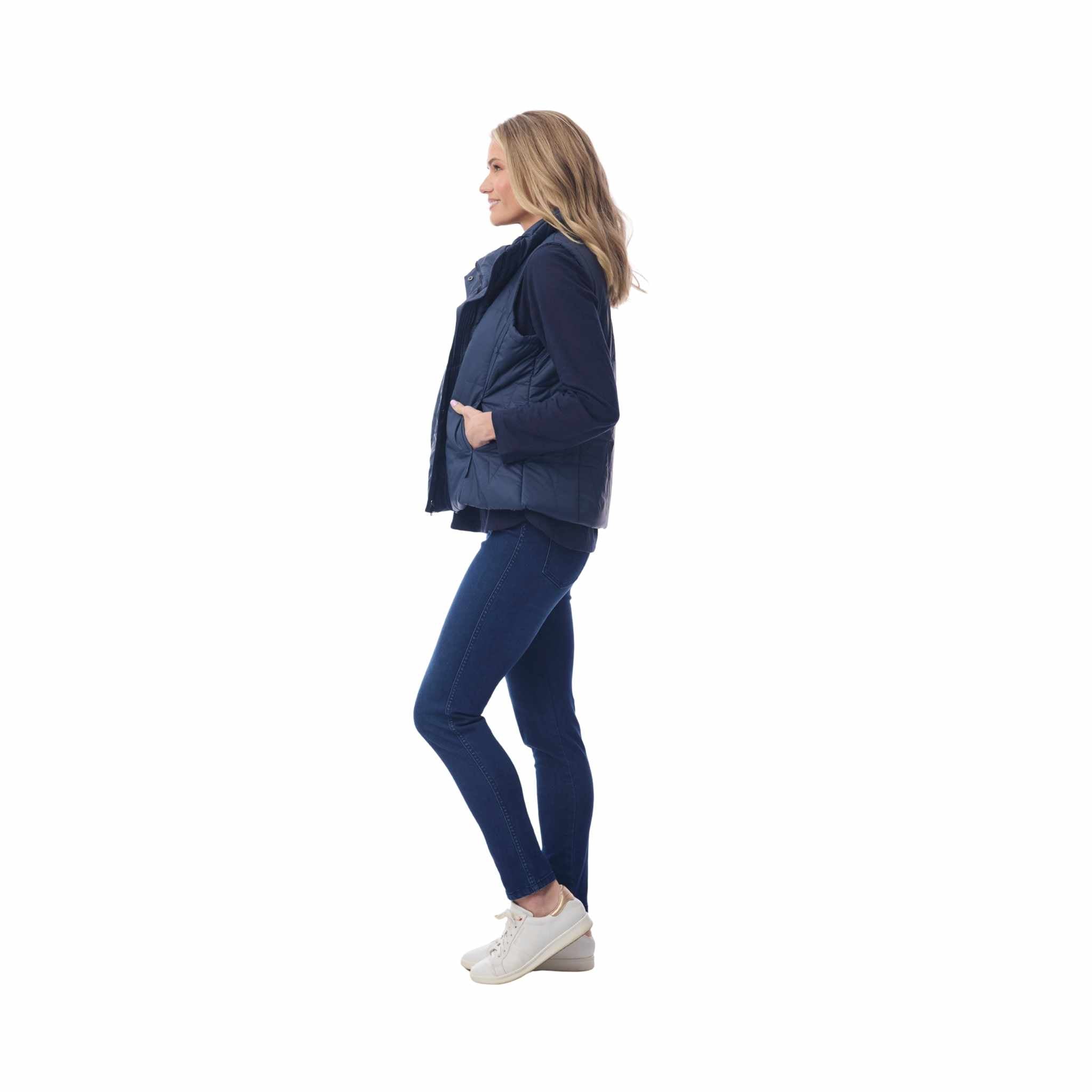dark puffer vest side