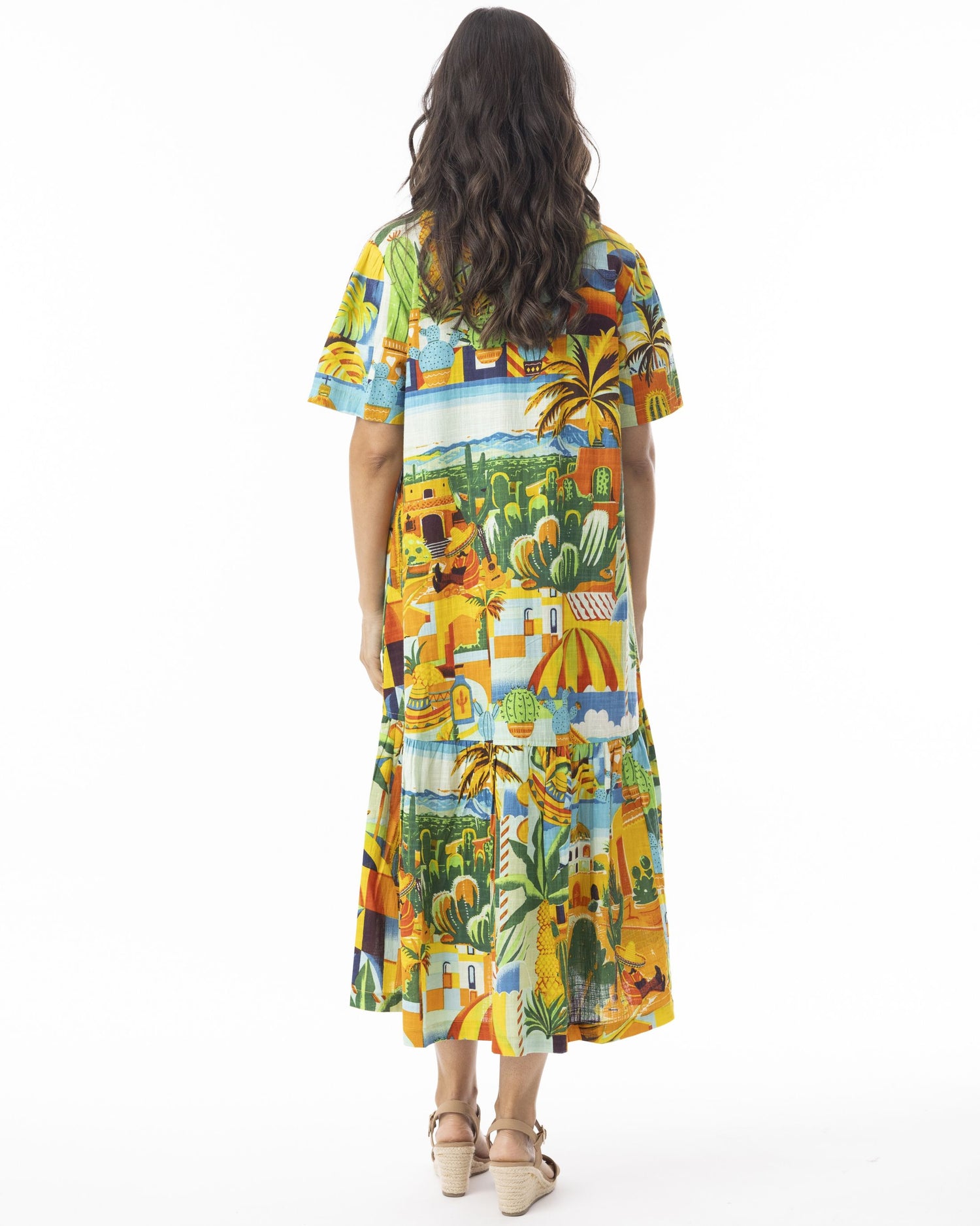 Guatemala Collared Patch Dress