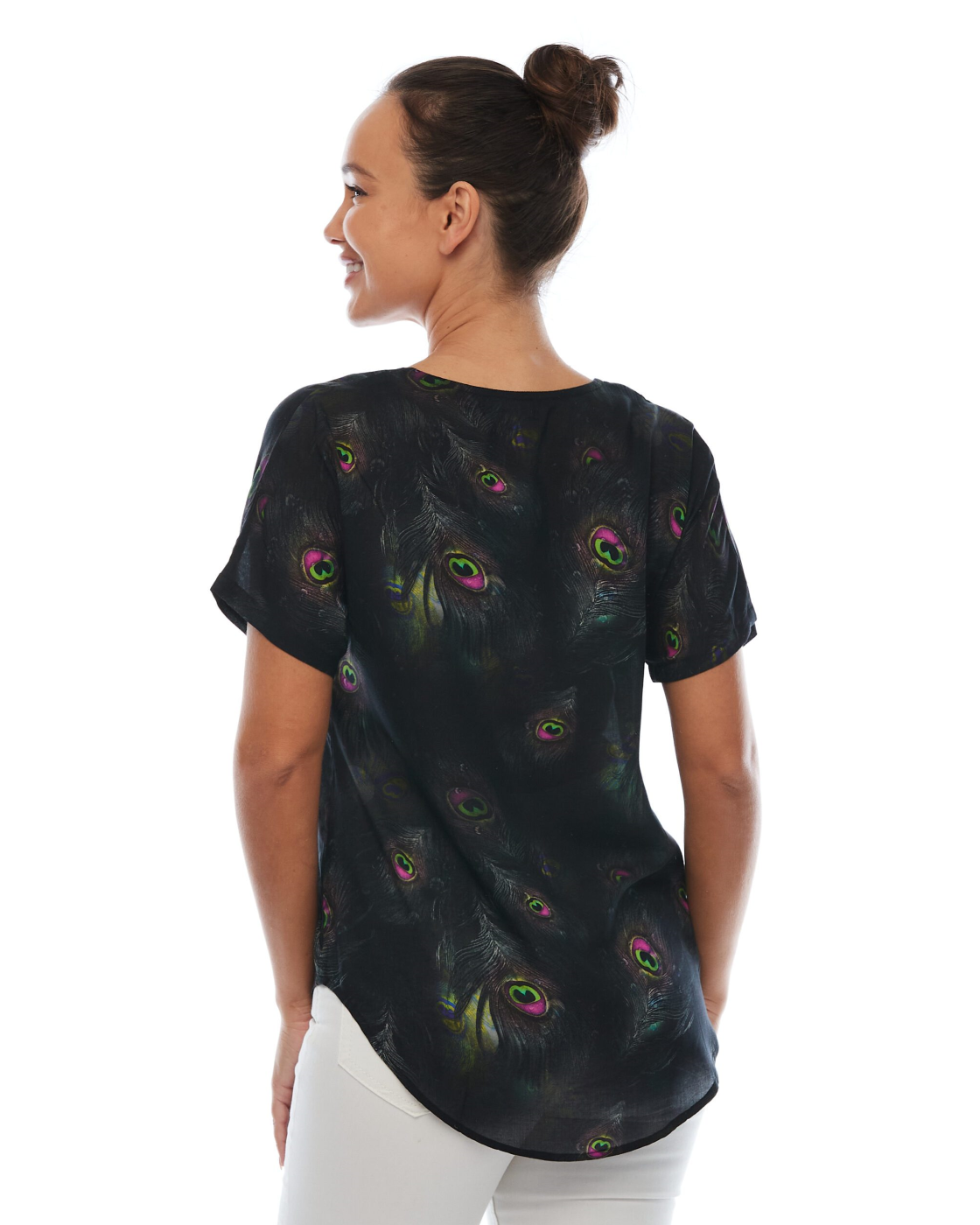 Coral Modal Top Peacock