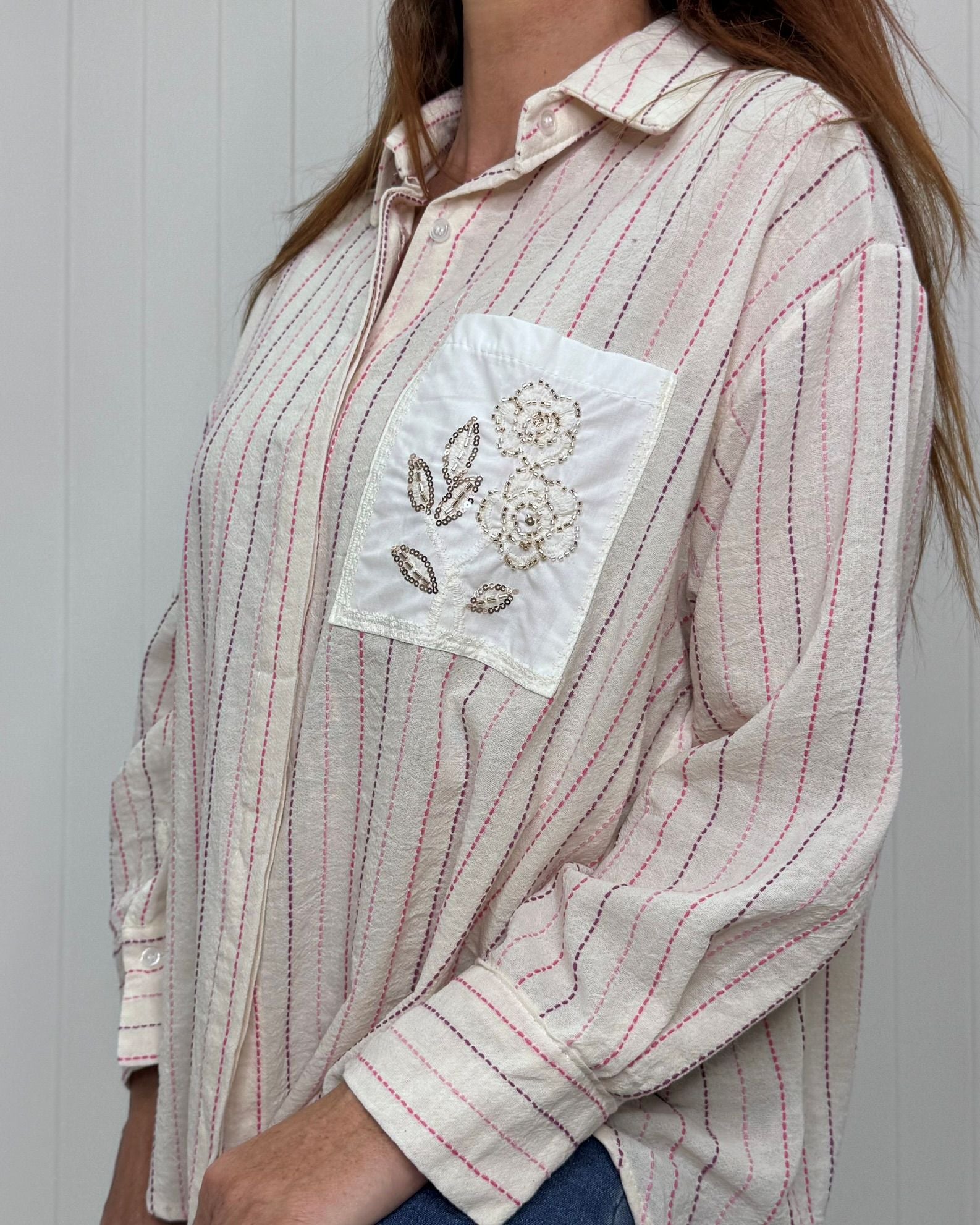 Stitched Sequin Shirt