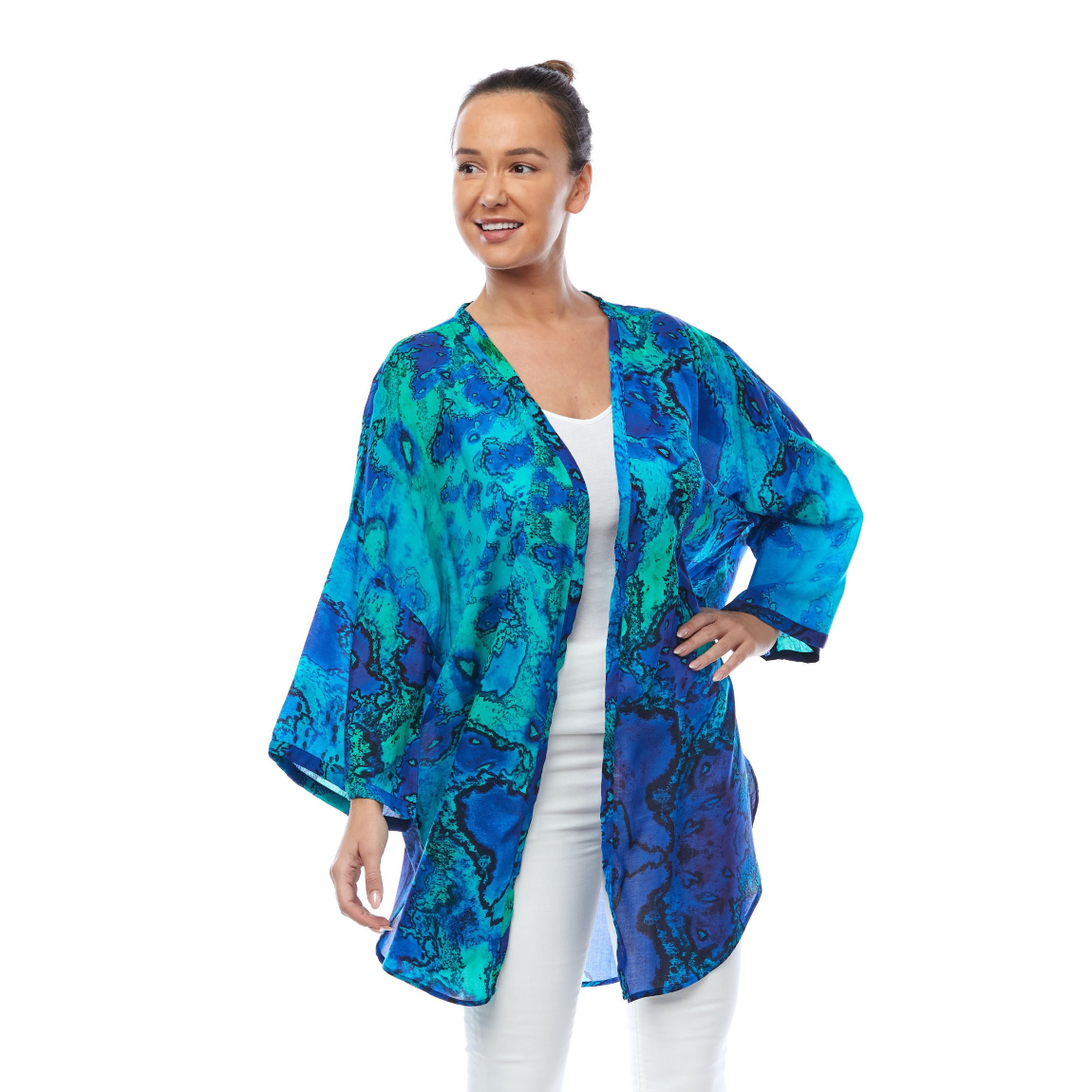 Coral Modal Kimono Reef